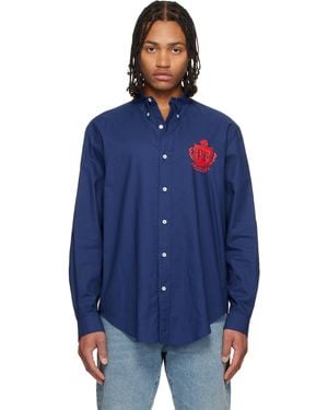 Balmain University Emblem Shirt - Blue