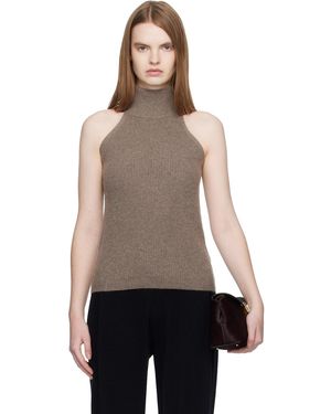 Lisa Yang Taupe 'The Freya' Top - Multicolor
