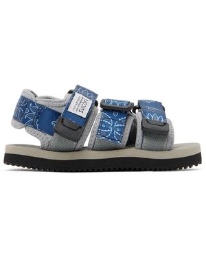 Suicoke キッズ｜ネイビー＆グレー Kisee サンダル - ブラック