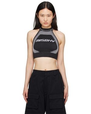 MISBHV Black & White Halter Sport Bra