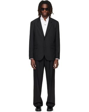 HUGO Two-Piece Modern-Fit Stretch Twill Suit - Black