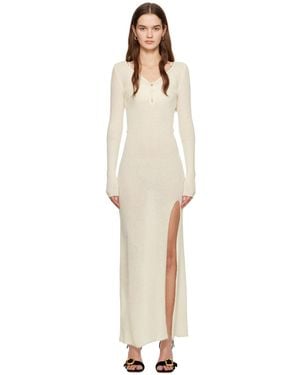 Jacquemus Off-white 'la Robe Alzou' Maxi Dress - Black