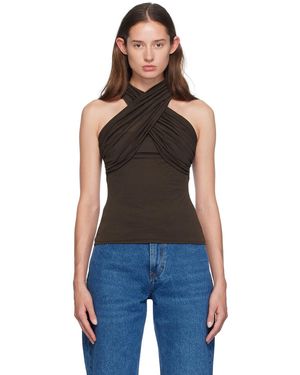 Ami Paris Draped Blouse - Black