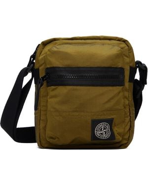 Stone Island カーキ 9200015 Coated Nylon Metal Econyl バッグ - グリーン