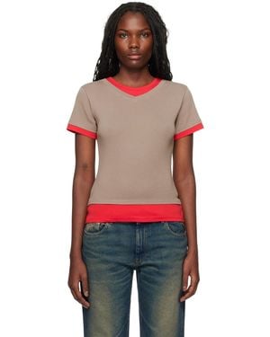 GIMAGUAS Taupe & Rio T-Shirt - Red