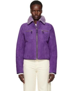 Saks Potts Felix Shearling Jacket - Purple