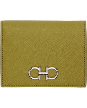 Ferragamo Gancini Compact Wallet - Green