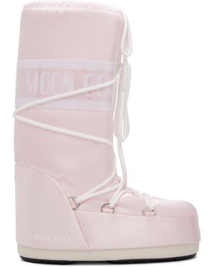 Moon Boot Icon Pearly Tall Boots - Pink