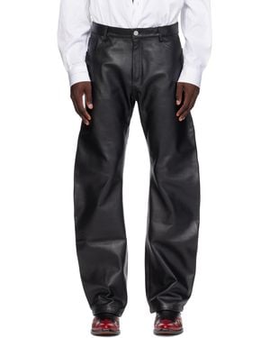 Vetements O-Leg Leather Pants - Black