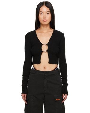 Heron Preston Lanyard Clasp Cardigan - Black