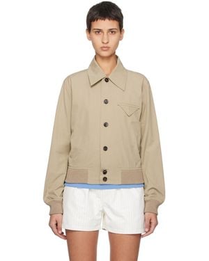 Bottega Veneta Regular-fit Cotton-blend Jacket - Natural