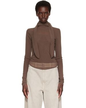 Lemaire Ballerina Scarf Blouse - Brown