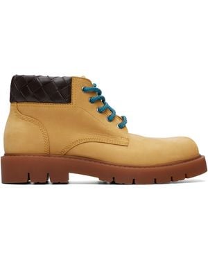 Bottega Veneta Tan Haddock Lace-Up Boots - Brown