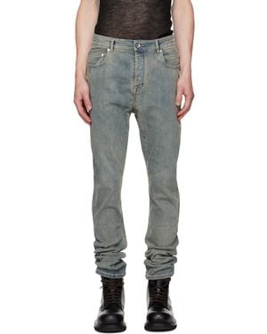 Rick Owens Tower Detroit Cut Jeans - Gray
