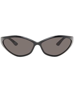 Balenciaga 90s オーバルサングラス - ブラック