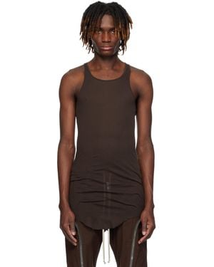 Rick Owens ブラウン Hollywood Basic リブタンクトップ - ブラック