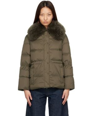 Yves Salomon Lamb Fur Short Jacket - Brown