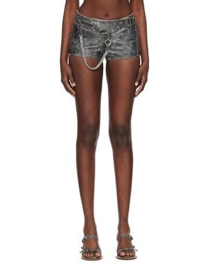 KNWLS Nihil Leather Shorts - Black
