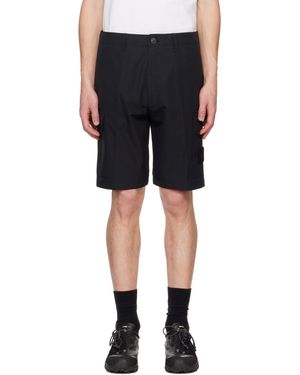 Stone Island ブラック オーガニックコットン キャンバス ショートパンツ
