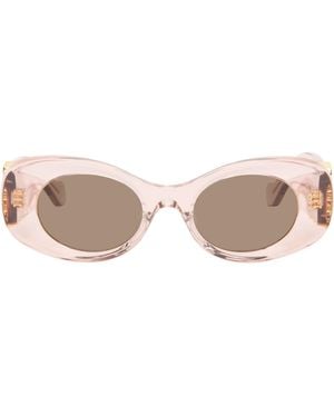 Loewe Beveled Oval Maxi Anagram Sunglasses - Pink