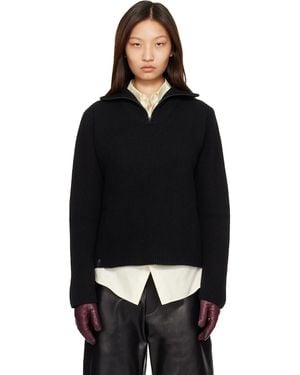 Mackage Gladys Knit Half-Zip Pullover Jumper - Black