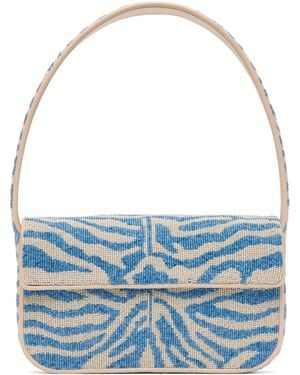 STAUD Off- Tommy Beaded Bag - Blue