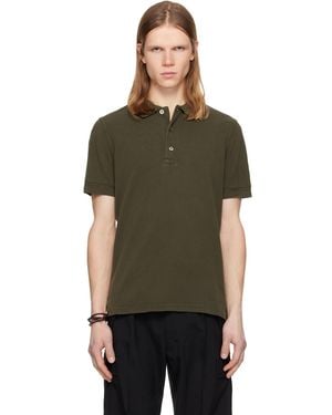 Tom Ford Khaki Piquet Polo - Black