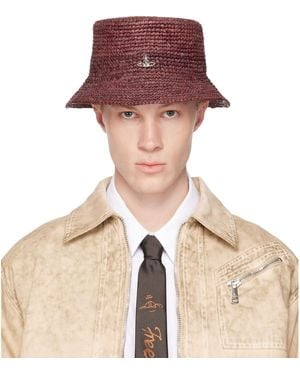 Vivienne Westwood Raffia Bucket Hat - Brown