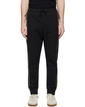 BOSS Stretch Cotton-Blend Logo-Embossed Joggers - Black