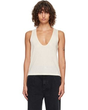 Loulou de Saison Off- Albia Lds Jersey Tank Top - White