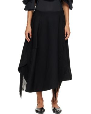 Comme des Garçons Fringe Midi Skirt - Black