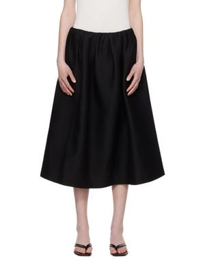 TOTEME Gathered Evening Midi Skirt - Black