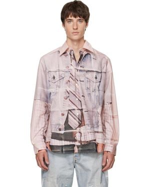 Acne Studios Printed Button-Up Shirt - Red