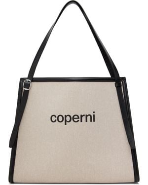 Coperni ベージュ Branded キャンバス ベルト トートバッグ - ナチュラル