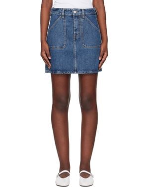Filippa K Patch Pocket Denim Miniskirt - Blue