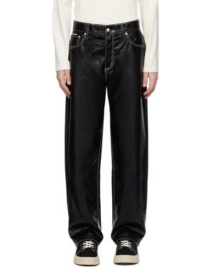 Eytys Black Benz Faux-leather Trousers