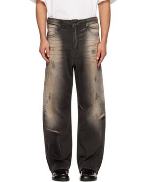we11done Loose-Fit Dirty Jeans - Grey