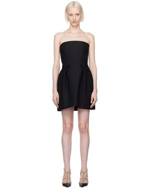 Valentino Crepe Couture Minidress - Black