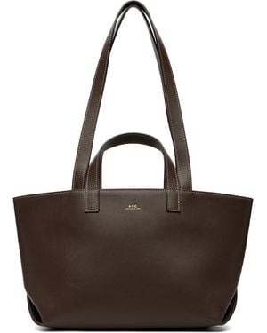 A.P.C. Drummer Small Tote - Brown