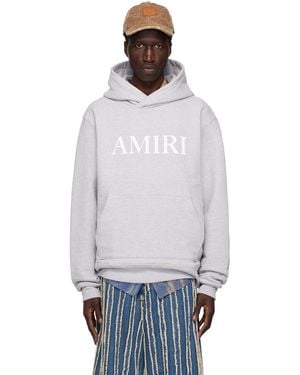 Amiri グレー ボンディングロゴ フーディ - ブラック