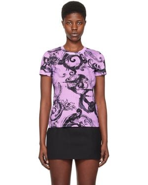 Versace Jeans Couture Purple Watercolour Couture T-shirt
