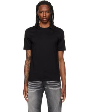 HUGO Slim-Fit Mercerized Cotton T-Shirt - Black