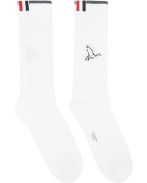 Thom Browne Geese Icon Socks - White