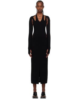Dion Lee Plaited Midi Dress - Black