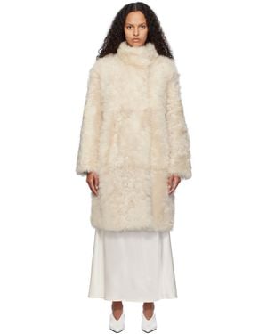 Yves Salomon Off- Toscana Folk Reversible Shearling Jacket - Multicolour