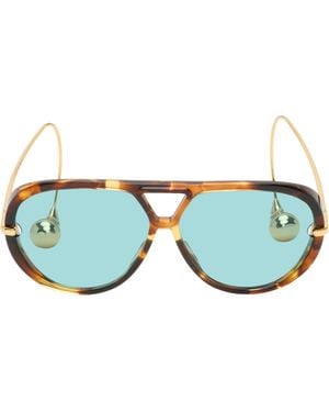 Bottega Veneta Drop Aviator Sunglasses - Blue