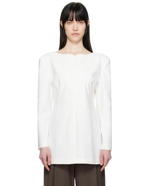 Amomento Boat Neck Two Way Blazer - Black