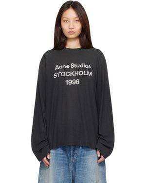 Acne Studios Sprayed 1996 Logo T-Shirt - Black