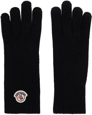Moncler Gants Noirs En Laine