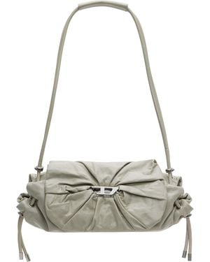 DIESEL ベージュ S Scrunch-D ショルダーバッグ - グレー